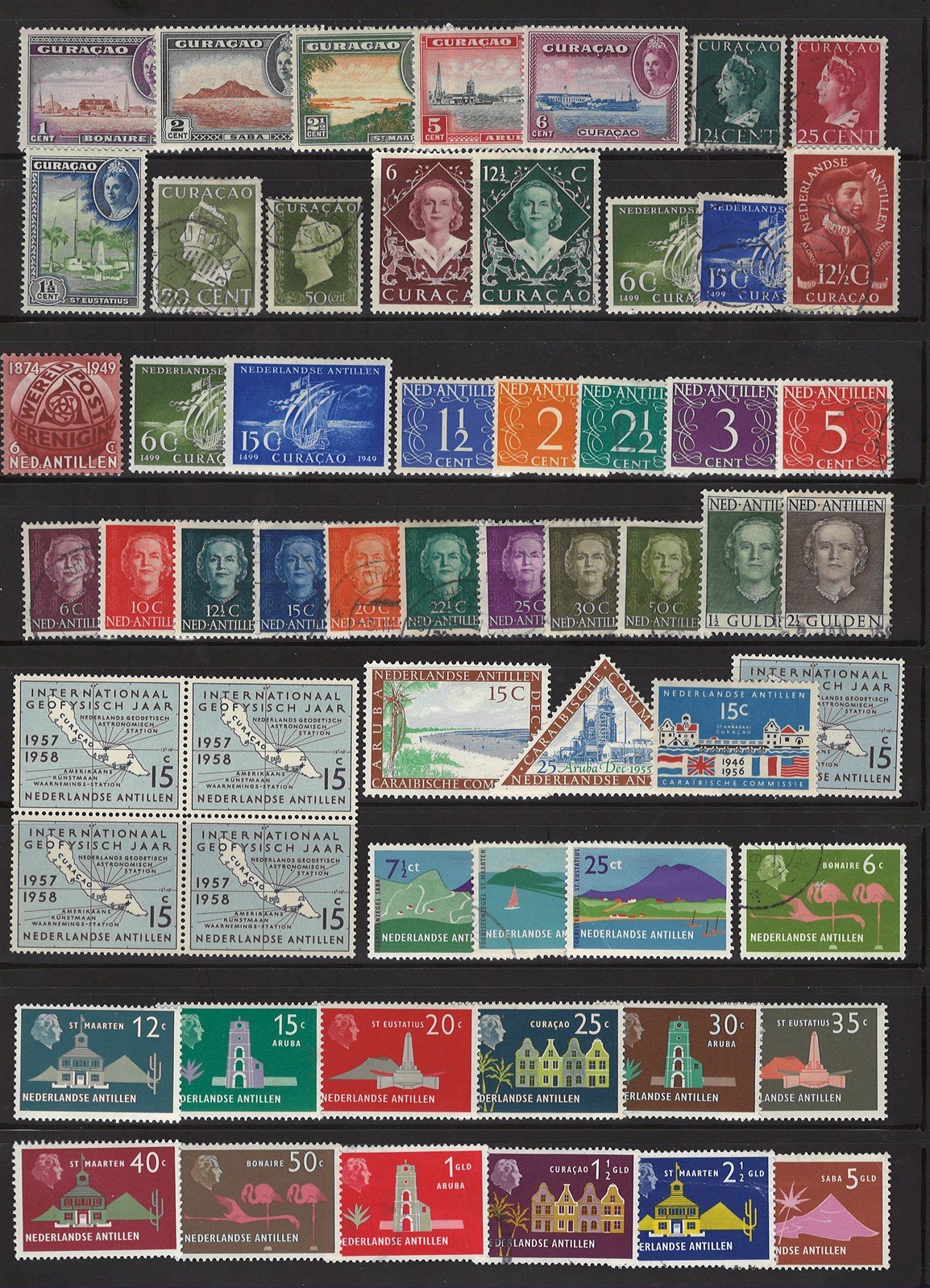 Netherlands Antilles Mint and Used Collection of 465 Stamps & SS Zayix 0425L0006
