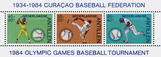ZAYIX 1984 Netherlands Antilles B219a MNH Curacao Baseball Federation 071522SM10