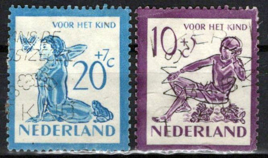 Netherlands B222-B223 Used Youth Fishing Butterflies Zayix Stamps 0225S0237