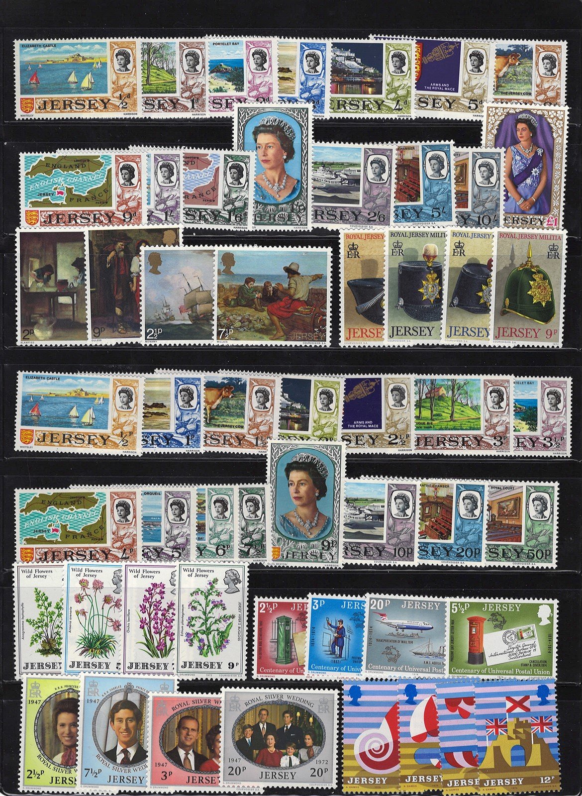 Jersey MNH Collection of 377 Stamps Most in Complete Sets ZAYIX 0525L0003