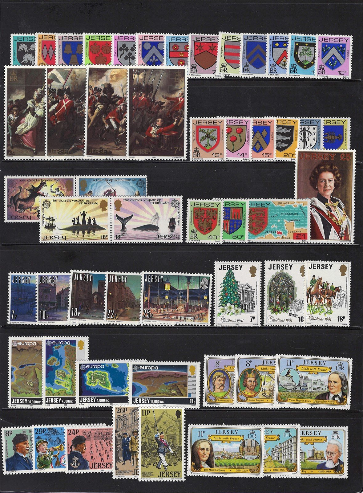 Jersey MNH Collection of 377 Stamps Most in Complete Sets ZAYIX 0525L0003