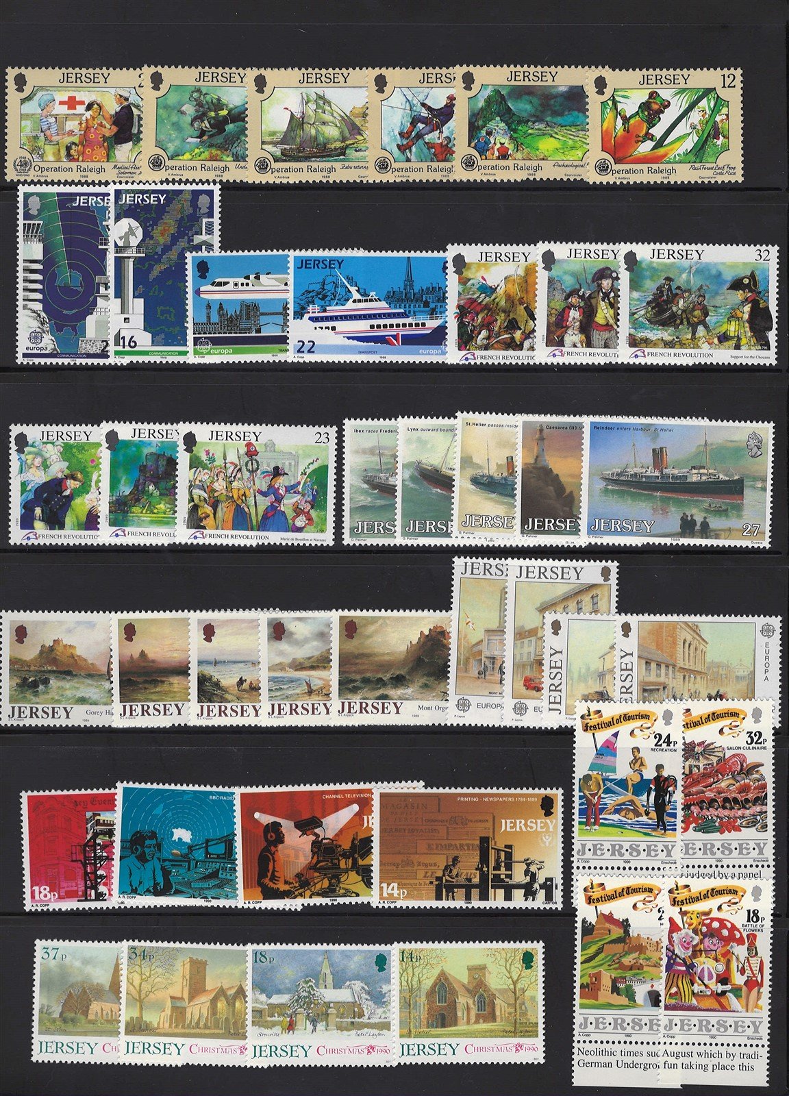 Jersey MNH Collection of 377 Stamps Most in Complete Sets ZAYIX 0525L0003