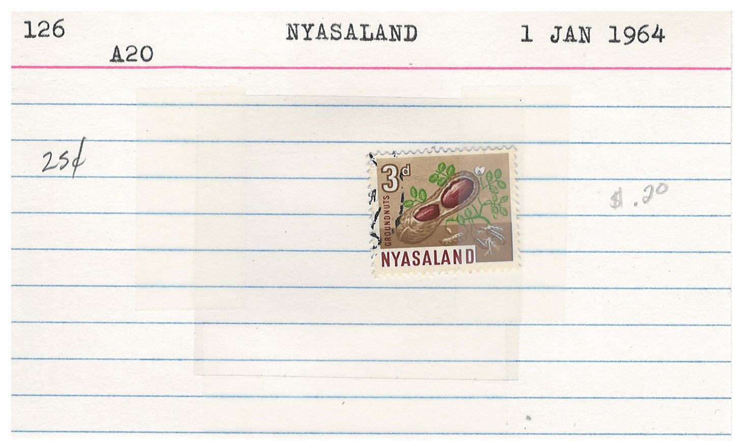 Nyassaland Mint & Used Collection of 34 Dealer Cards ZAYIX 0525MAR003