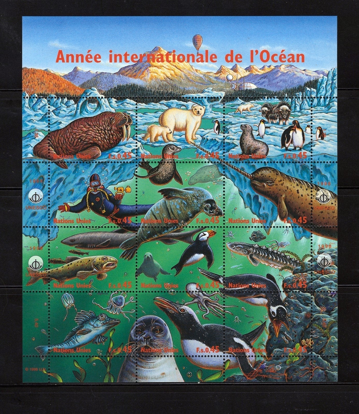 Marine Life, Fish, Whales, Seals Mint/Used Collection on 8 Pages ZAYIX 0525L0007