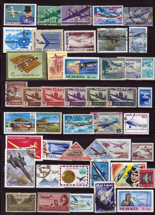 Aviation Stamp Collection Mint & Used All Different Aircraft ZAYIX 0425S0295