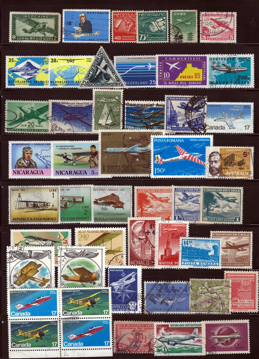 Aviation Stamp Collection Mint & Used Aircraft & Pilots ZAYIX 0425S0297