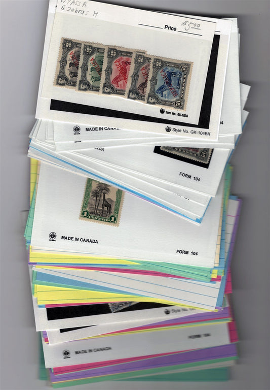 Nyassa Mint & Used Collection on 65 Dealer Cards ZAYIX 0525MAR006