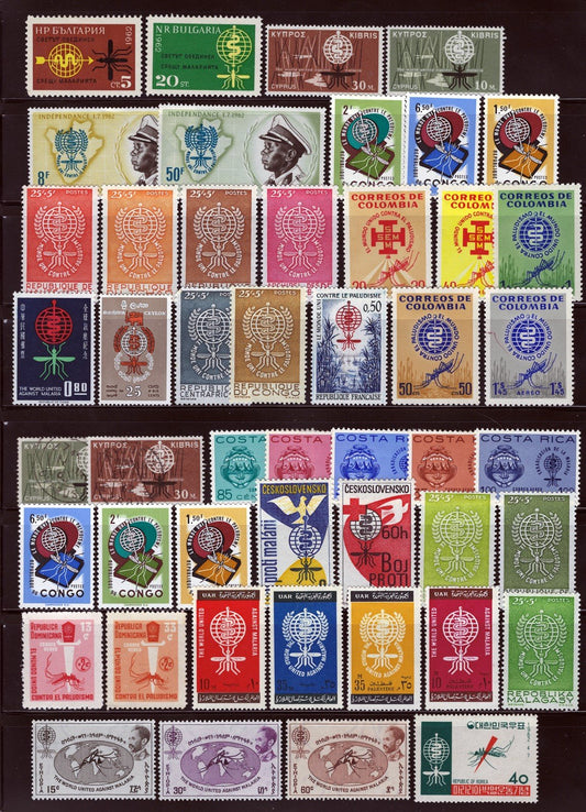 Malaria Eradication & Mosquitoes Mint Topical Stamp Collection ZAYIX 0525L0009