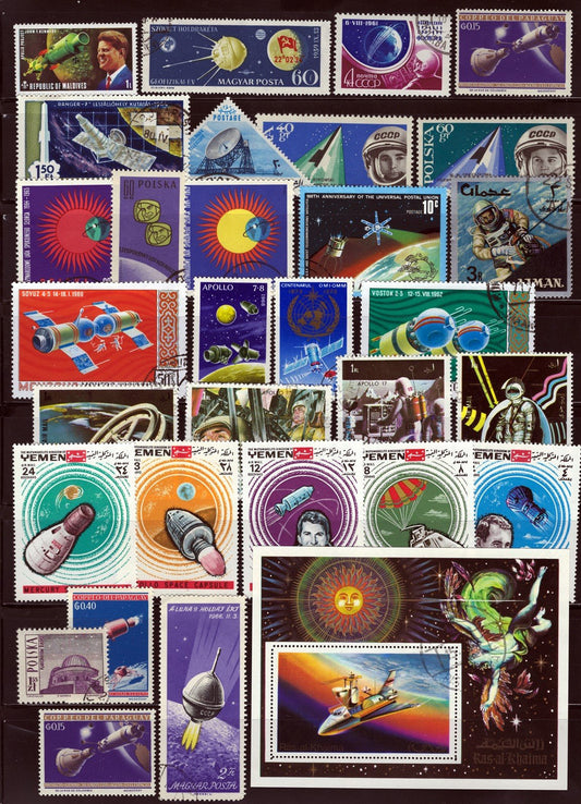 Space & Astronauts mint/used Topical Stamp Collection on 8 Pages ZAYIX 0525L0010