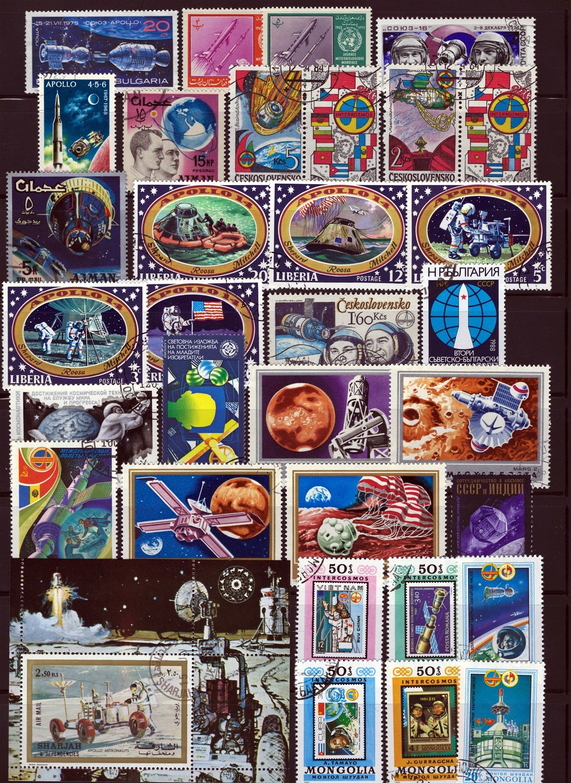 Space & Astronauts mint/used Topical Stamp Collection on 8 Pages ZAYIX 0525L0010