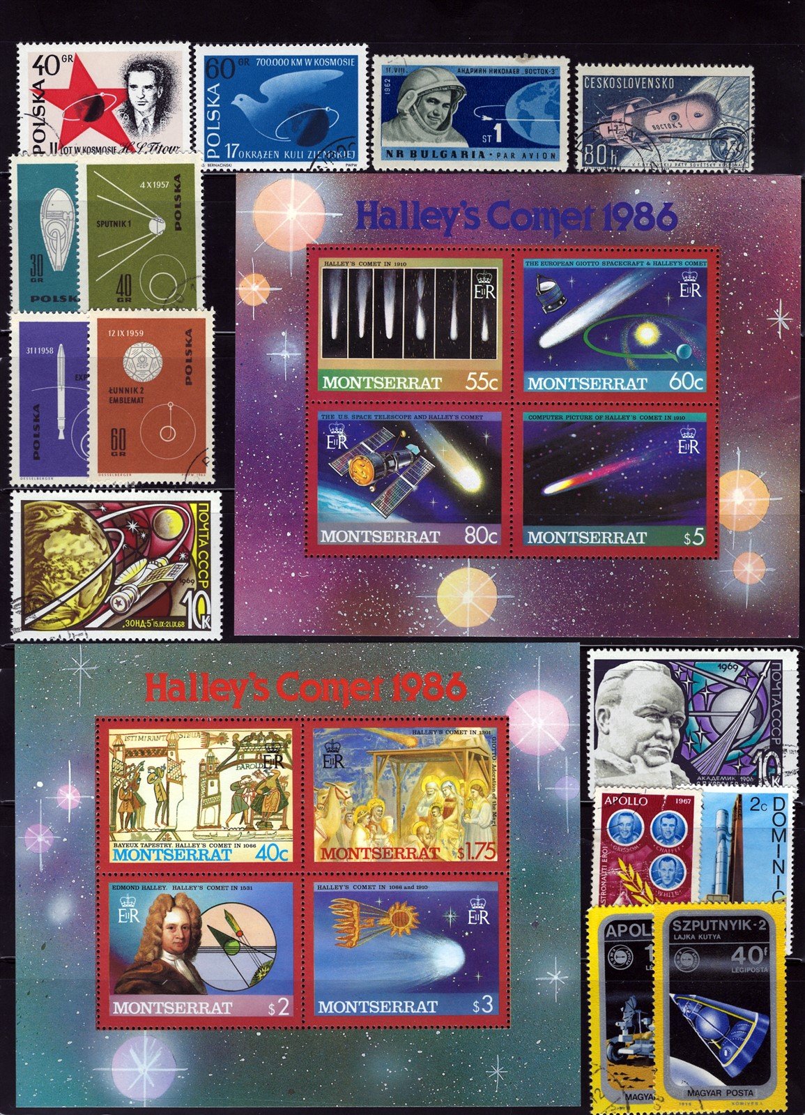 Space & Astronauts mint/used Topical Stamp Collection on 8 Pages ZAYIX 0525L0010
