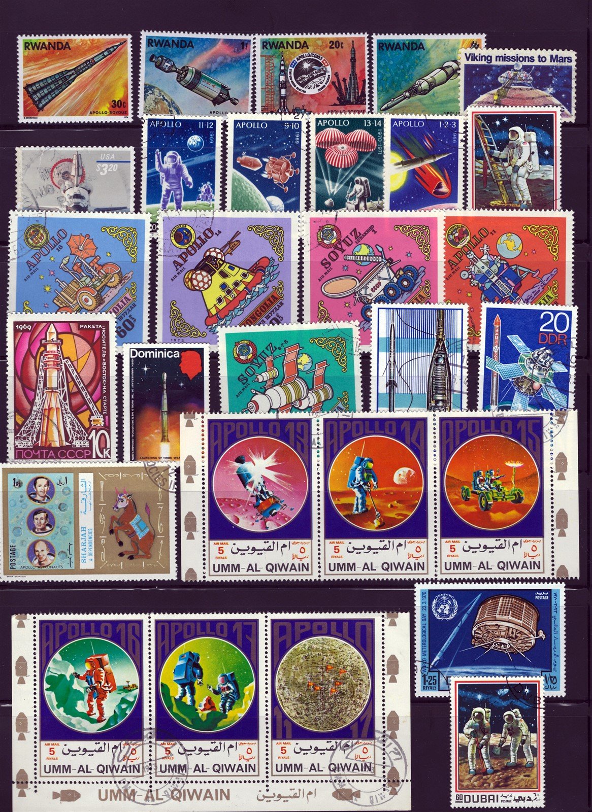 Space & Astronauts mint/used Topical Stamp Collection on 8 Pages ZAYIX 0525L0010