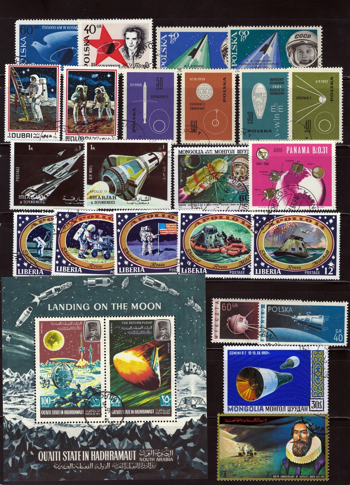 Space & Astronauts mint/used Topical Stamp Collection on 8 Pages ZAYIX 0525L0011