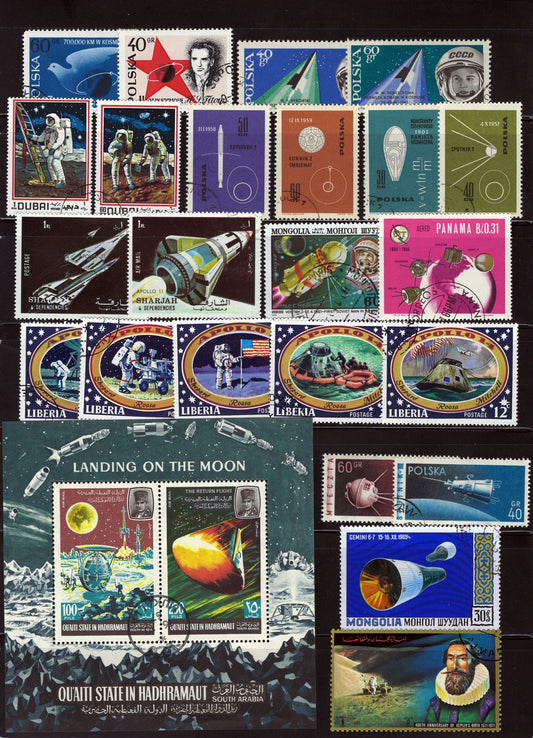 Space & Astronauts mint/used Topical Stamp Collection on 8 Pages ZAYIX 0525L0011