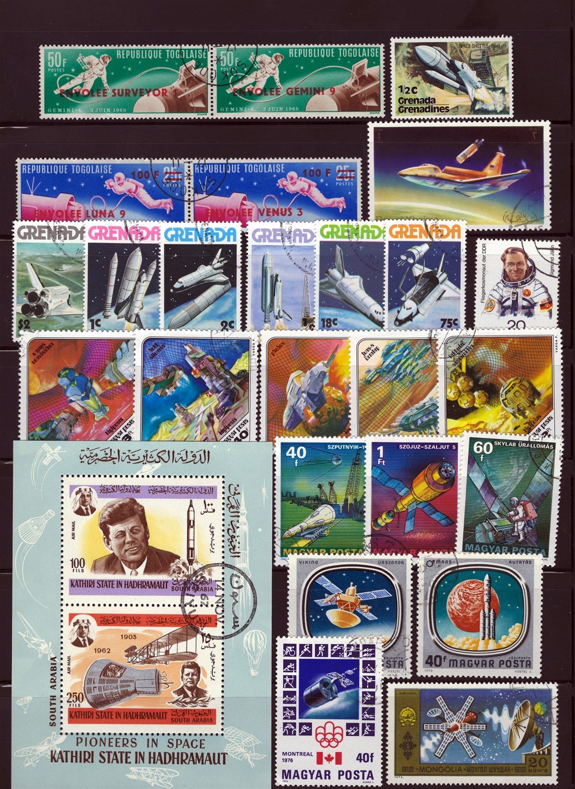 Space & Astronauts mint/used Topical Stamp Collection on 8 Pages ZAYIX 0525L0011