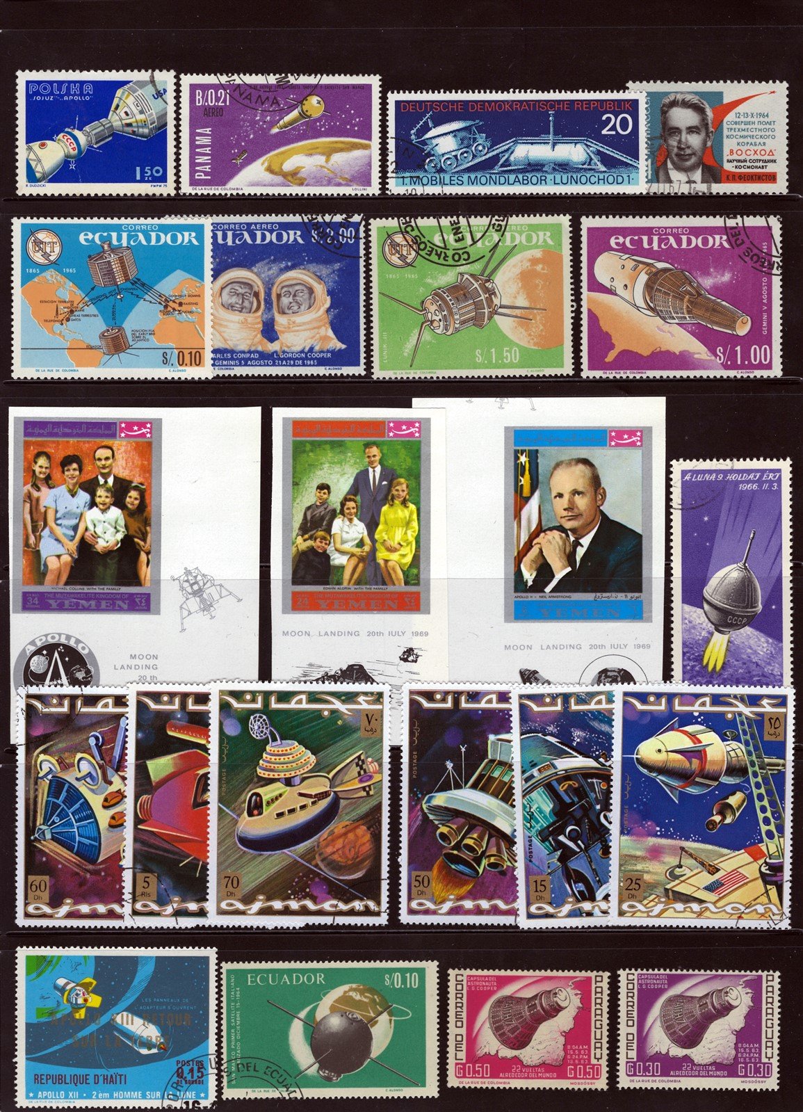Space & Astronauts mint/used Topical Stamp Collection on 8 Pages ZAYIX 0525L0011