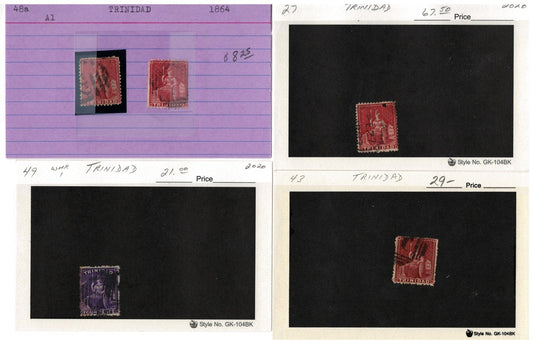 Trinidad Classic Era Mint & Used Stamp Collection on 46 Cards ZAYIX 0525MAR008