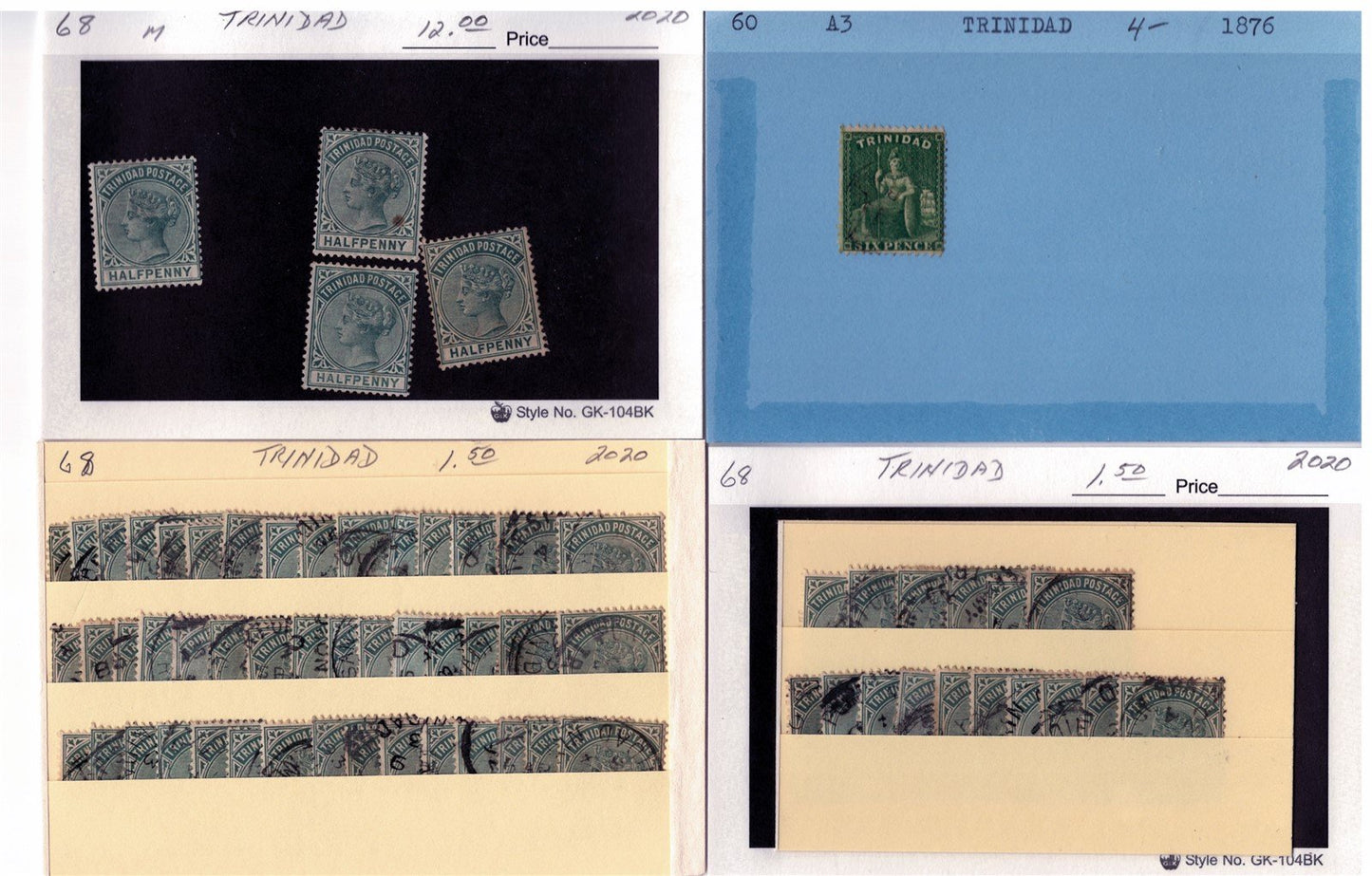 Trinidad Classic Era Mint & Used Stamp Collection on 46 Cards ZAYIX 0525MAR008