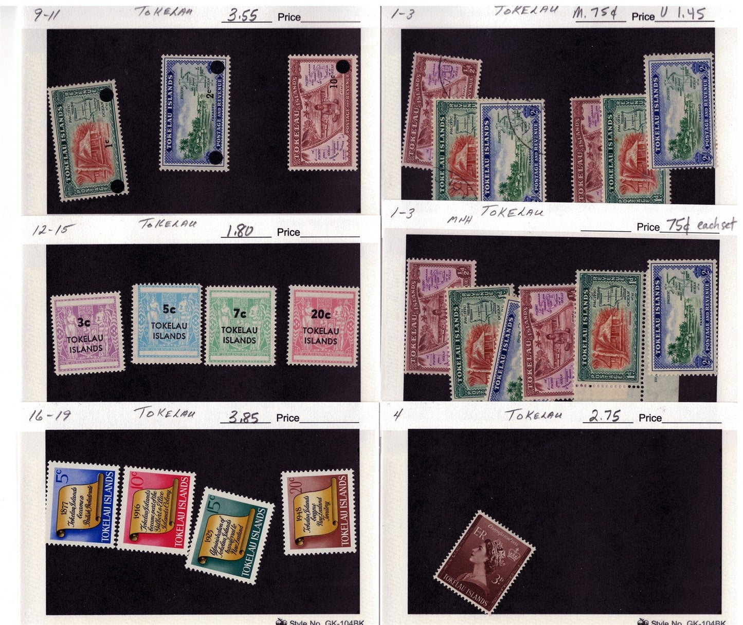 Tokelau Mint & Used Stamp Collection on 40 Cards ZAYIX 0525MAR012