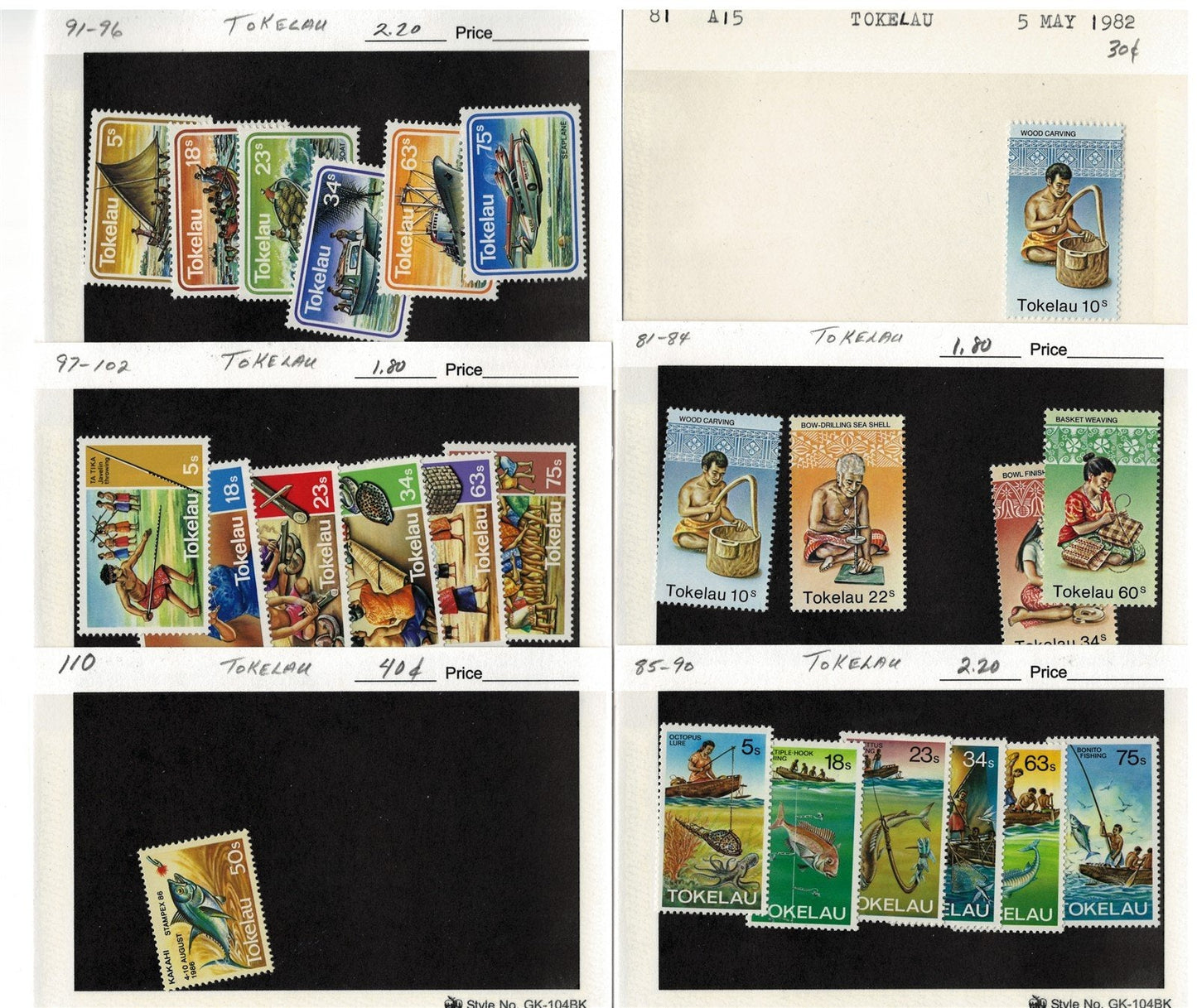 Tokelau Mint & Used Stamp Collection on 40 Cards ZAYIX 0525MAR012