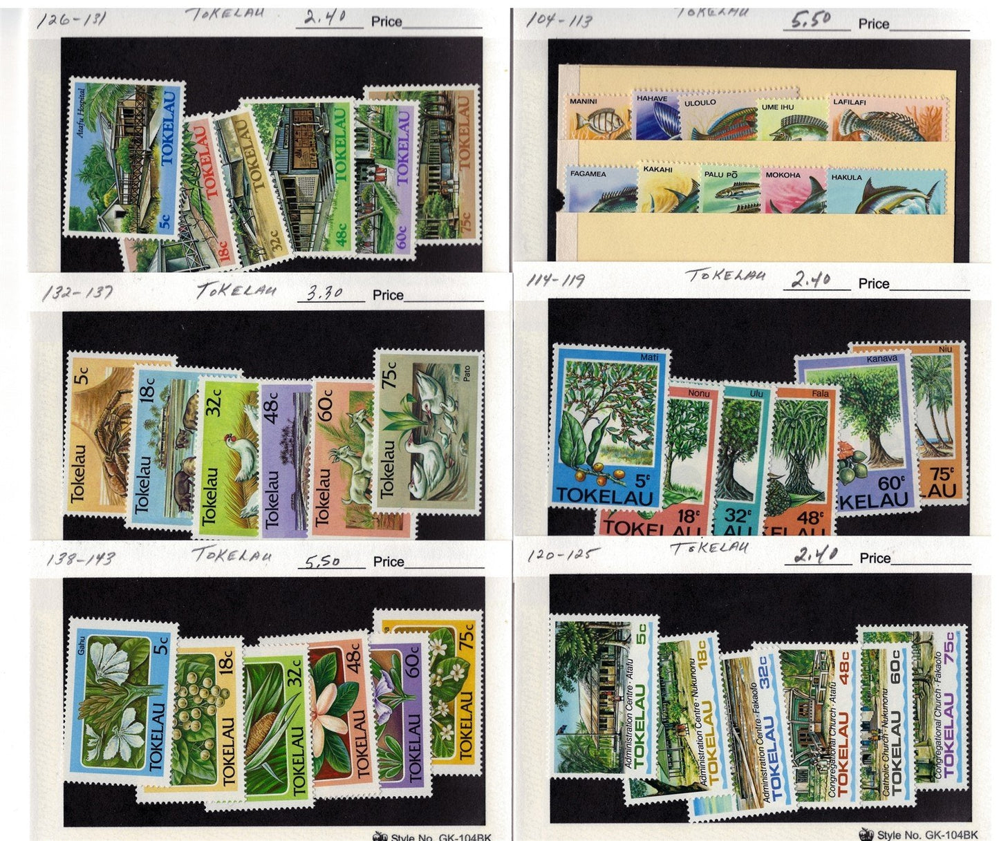Tokelau Mint & Used Stamp Collection on 40 Cards ZAYIX 0525MAR012