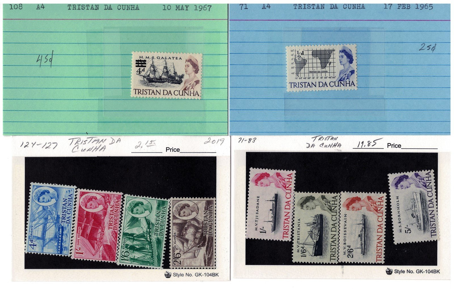Tristan da Cunha MNH Collection Complete Sets 40 Cards ZAYIX 0525MAR012
