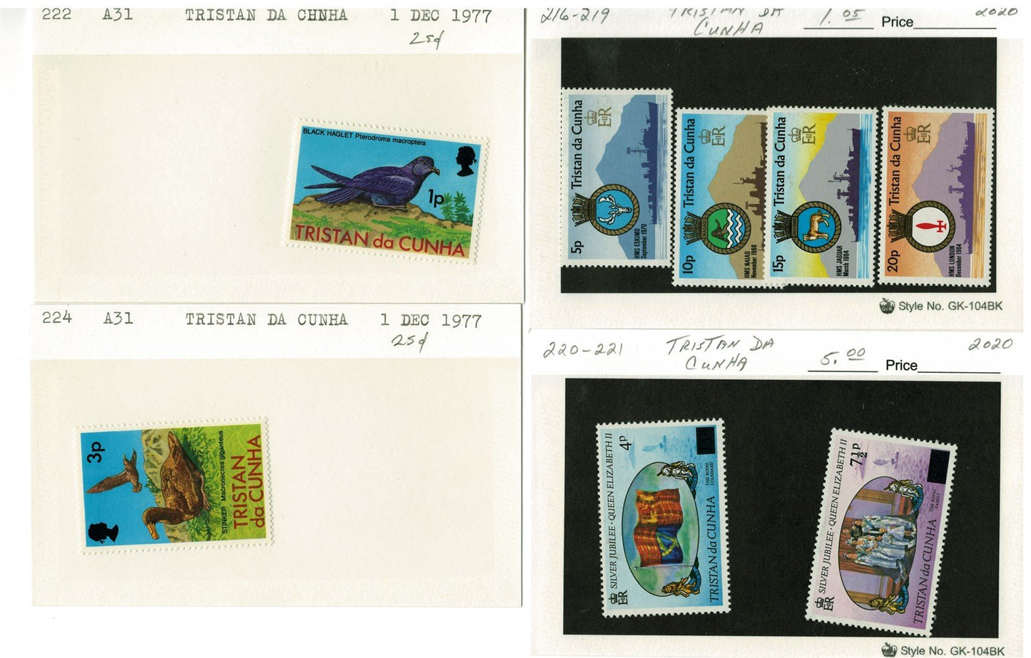 Tristan da Cunha MNH Collection Complete Sets 40 Cards ZAYIX 0525MAR012