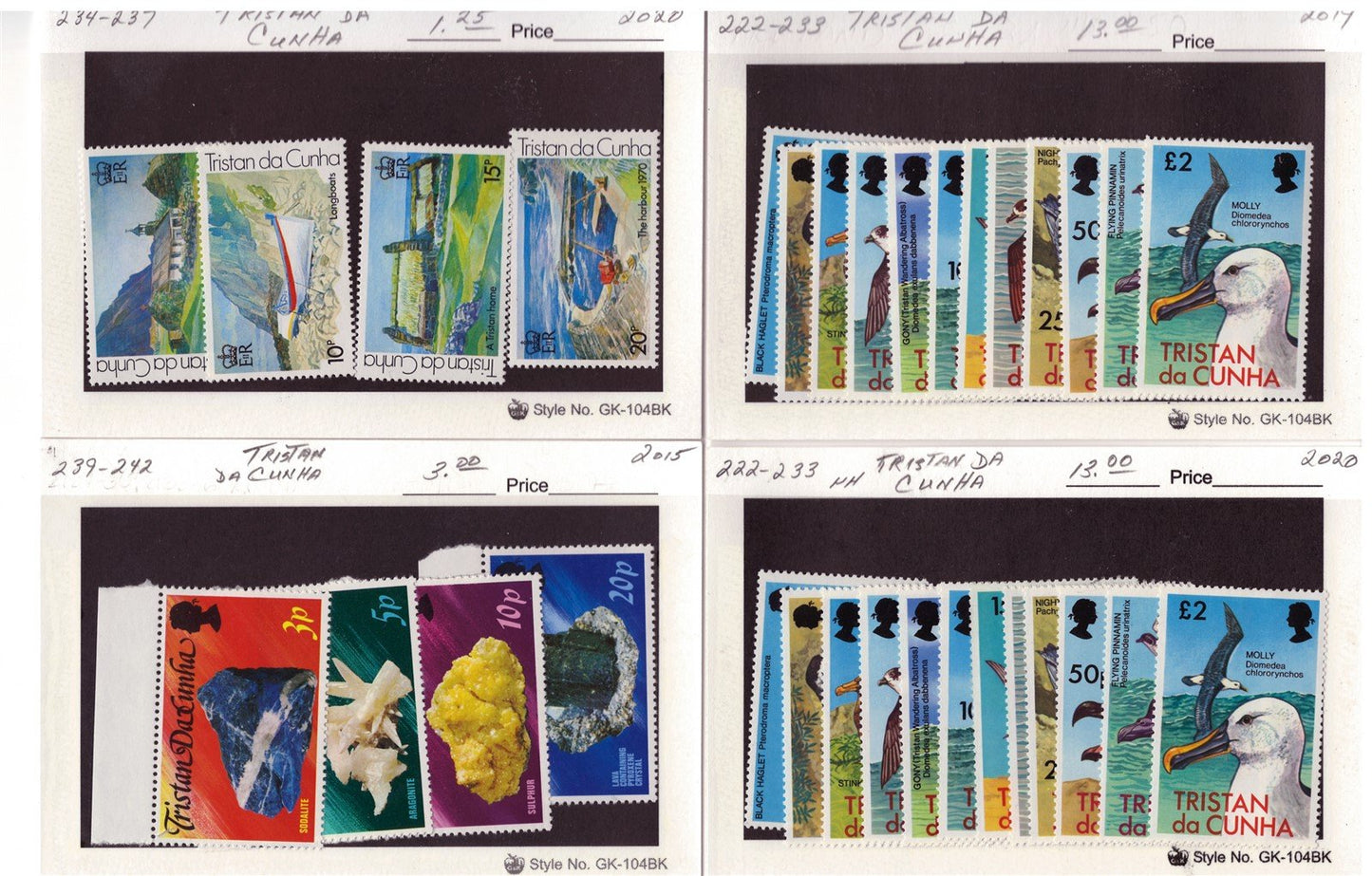 Tristan da Cunha MNH Collection Complete Sets 40 Cards ZAYIX 0525MAR012
