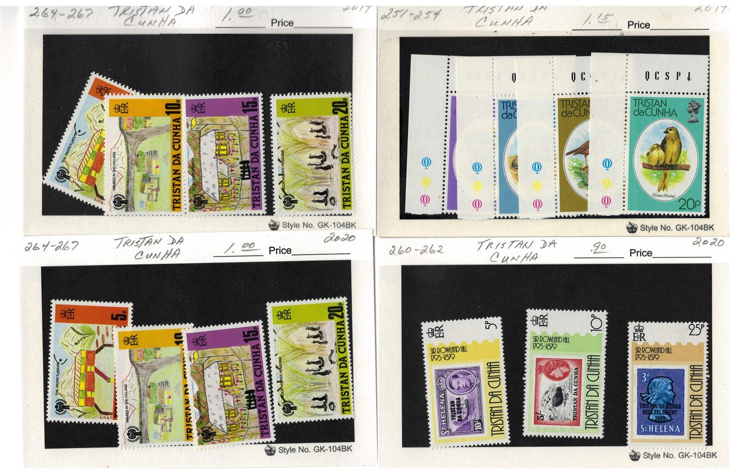 Tristan da Cunha MNH Collection Complete Sets 40 Cards ZAYIX 0525MAR012