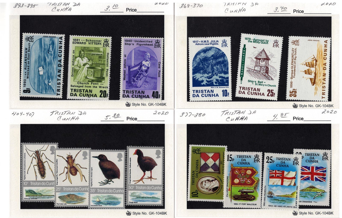 Tristan da Cunha MNH Collection Complete Sets 40 Cards ZAYIX 0525MAR012