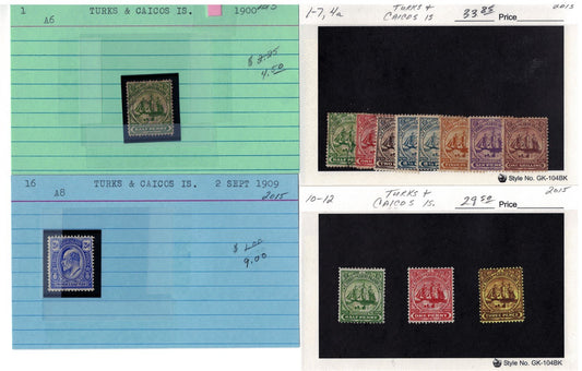 Turks & Caicos Islands mint/used Stamp Collection on 165 Cards ZAYIX 0525MAR017