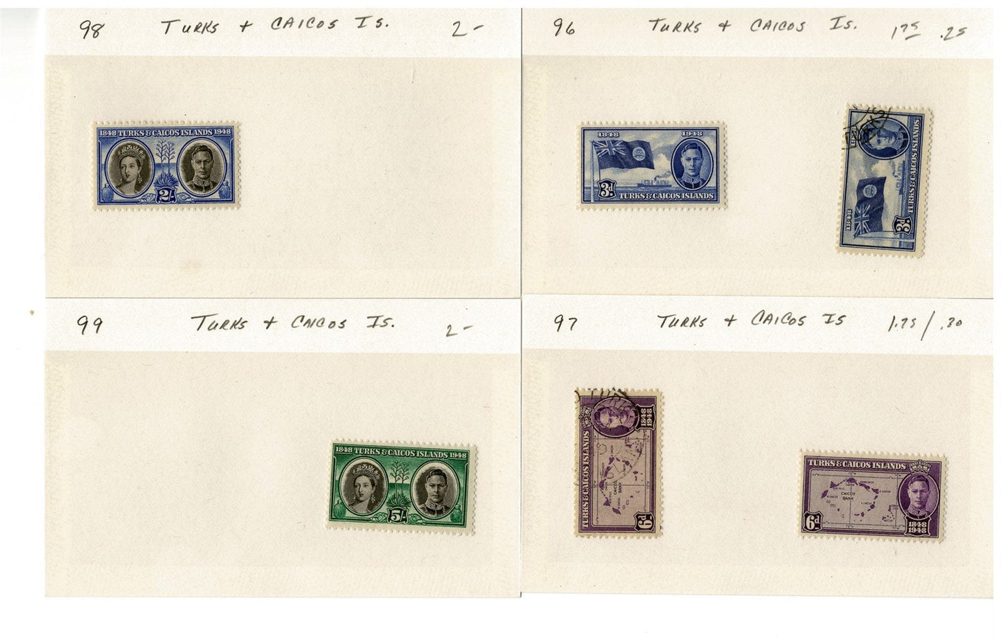 Turks & Caicos Islands mint/used Stamp Collection on 165 Cards ZAYIX 0525MAR017