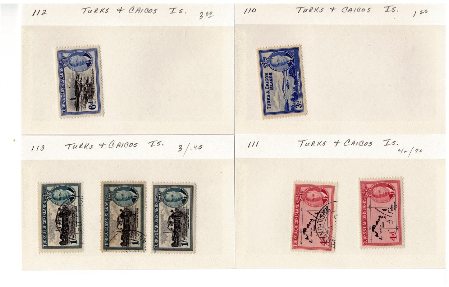 Turks & Caicos Islands mint/used Stamp Collection on 165 Cards ZAYIX 0525MAR017