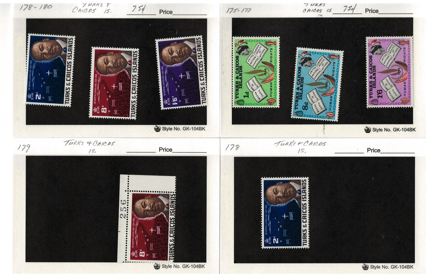 Turks & Caicos Islands mint/used Stamp Collection on 165 Cards ZAYIX 0525MAR017