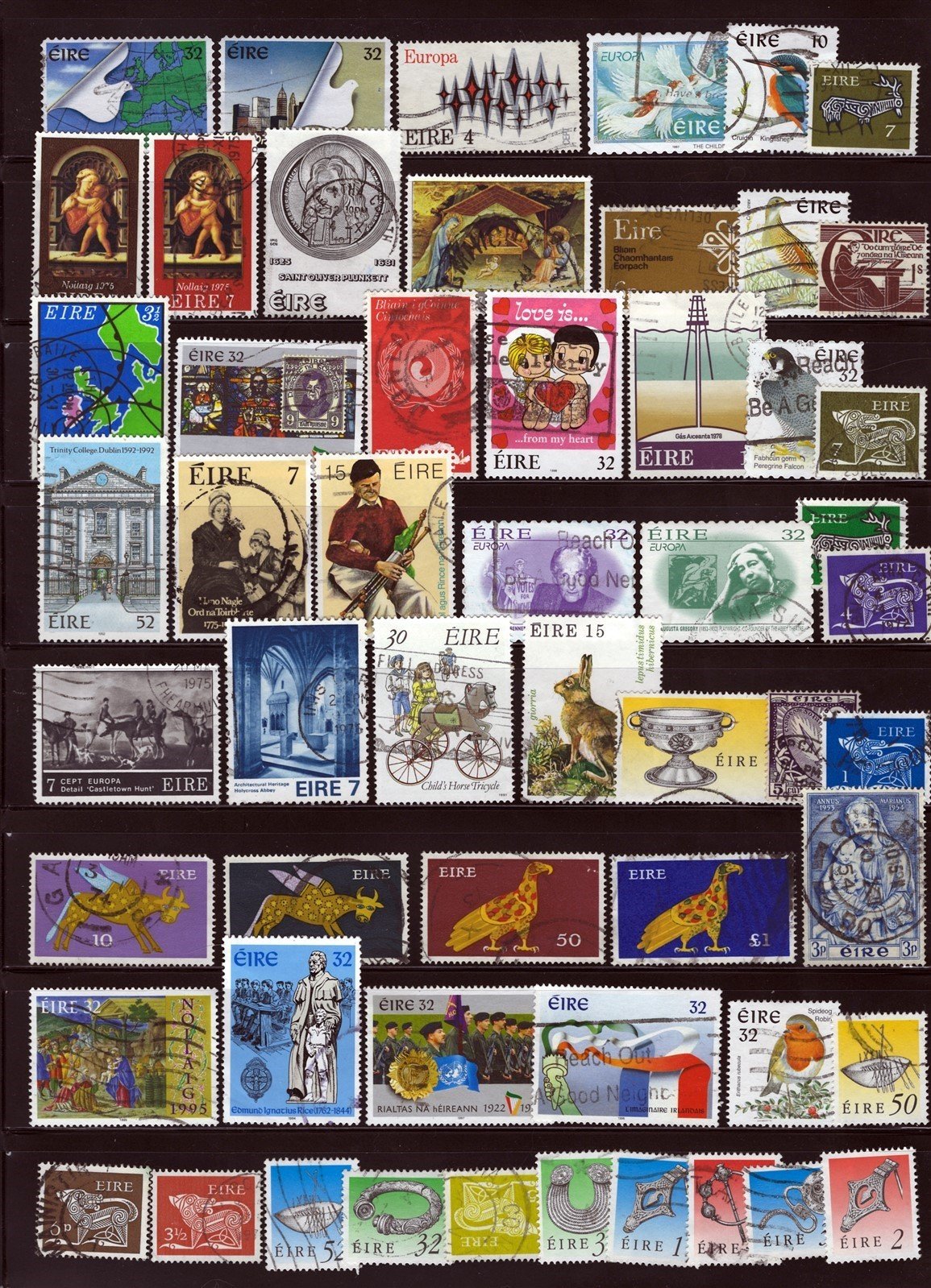 154 Used All Different Ireland Stamp Collection ZAYIX 0525M0013M