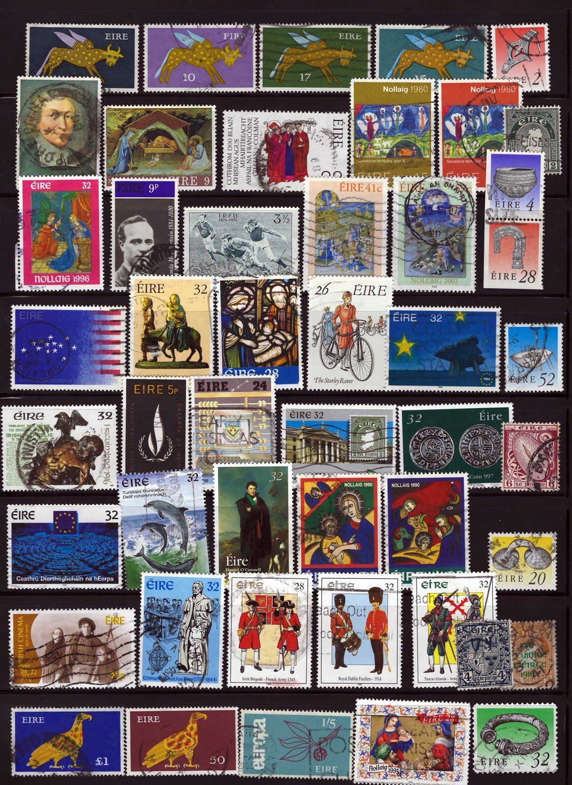 Ireland Stamp Collection Displayed on Six Stock Sheets ZAYIX 0525L0013