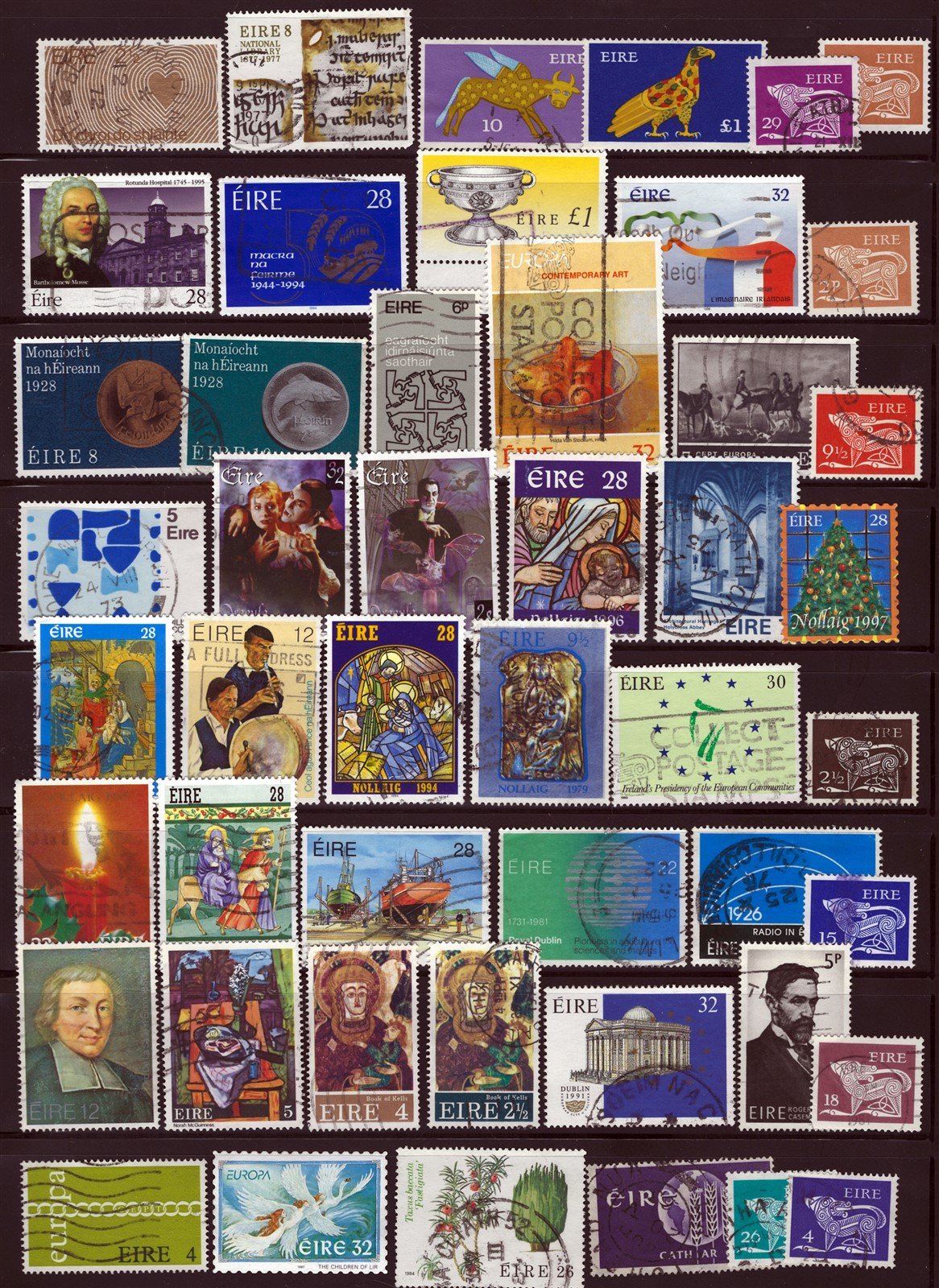 Ireland Outstanding Stamp Collection on Four Stock Sheets ZAYIX 0525L0014