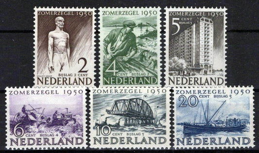 Netherlands B208-B213 MNH Semi-Postal Bridges Ships Zayix Stamps 0225S0238M