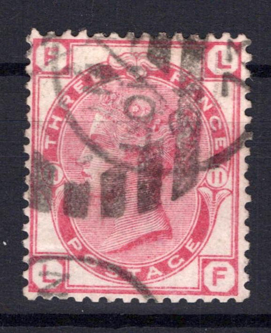 Great Britain 61, Plate 11 Used VF/XF 3p Rose Victoria ZAYIX STAMPS 0525S0016