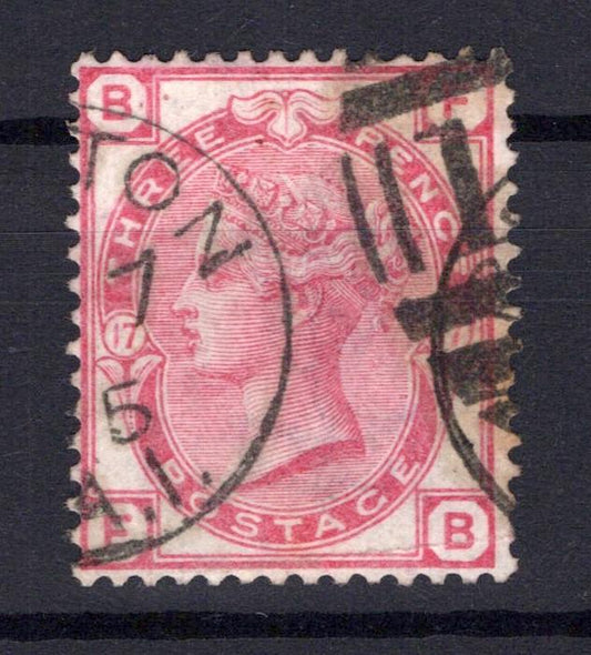Great Britain 61, Plate 17 Used VF/XF 3p Rose Victoria ZAYIX STAMPS 0525S0017