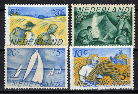 Netherlands B195-B198 MH Sailing Agriculture Camping Zayix Stamps 0225S0247