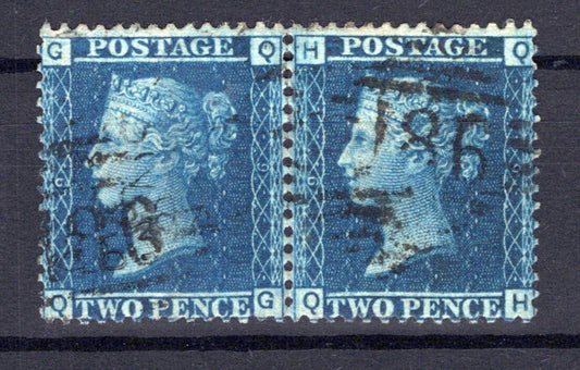 Great Britain 29 (P9) Used VF pair (minor separation) ZAYIX STAMP 0525S0029