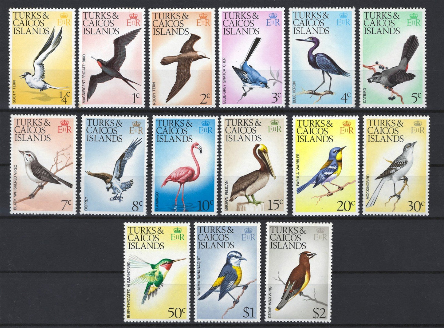 Turks & Caicos 265-279 MNH VF Birds definitives ZAYIX STAMP 0525S0034
