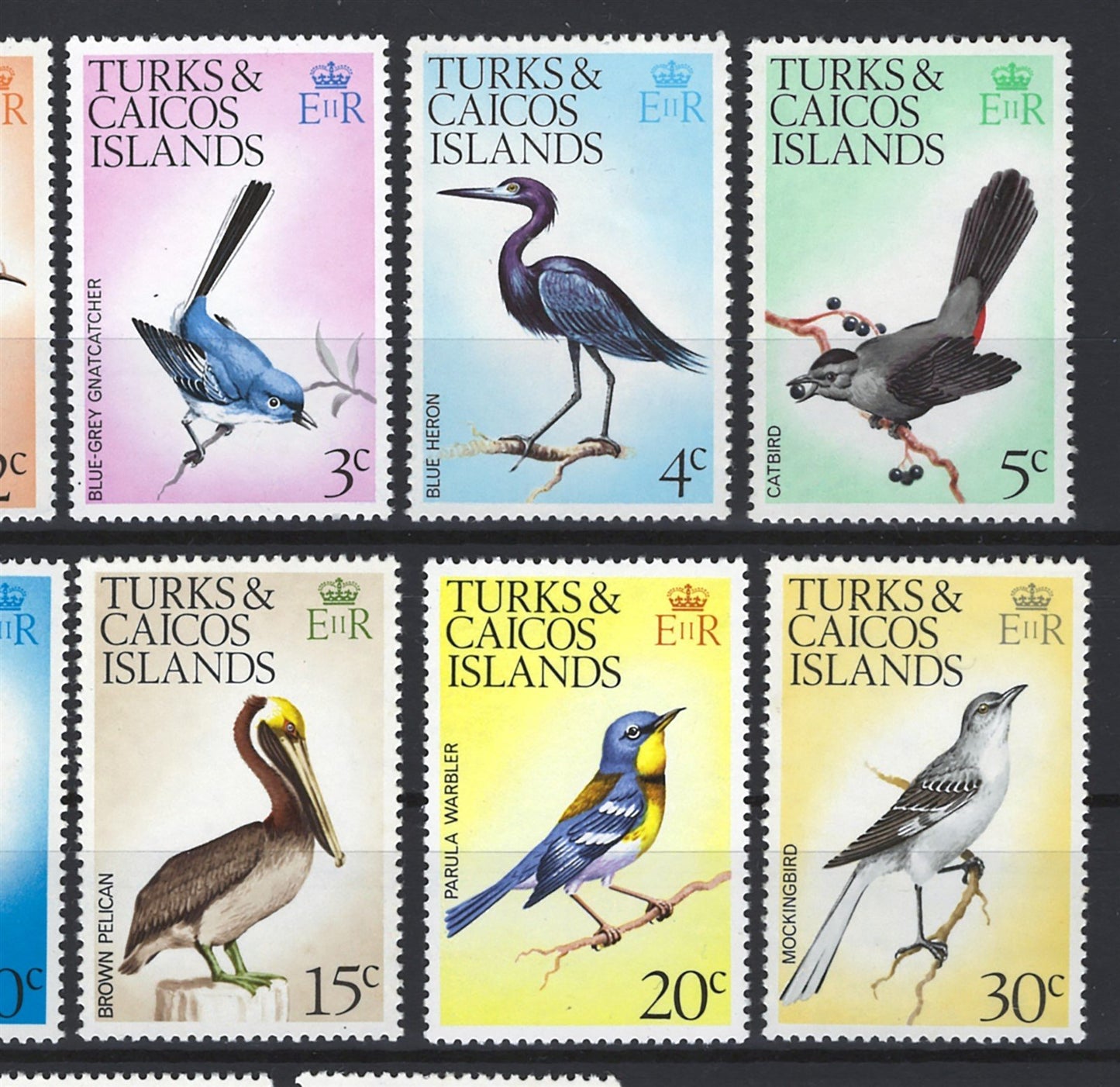 Turks & Caicos 265-279 MNH VF Birds definitives ZAYIX STAMP 0525S0034