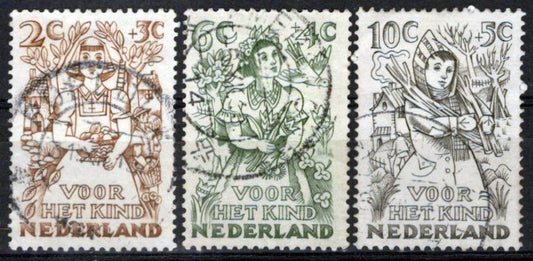 Netherlands B203, B205-B206 Used Semi-Postal The Seasons Zayix Stamps 0225S0242
