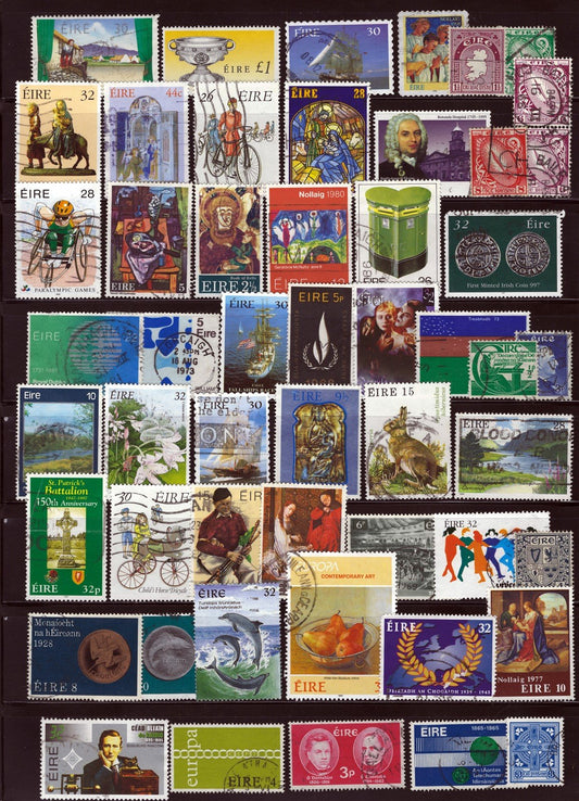 Ireland Valuable Used Stamp Collection on Four Stock Sheets ZAYIX 0525L0015