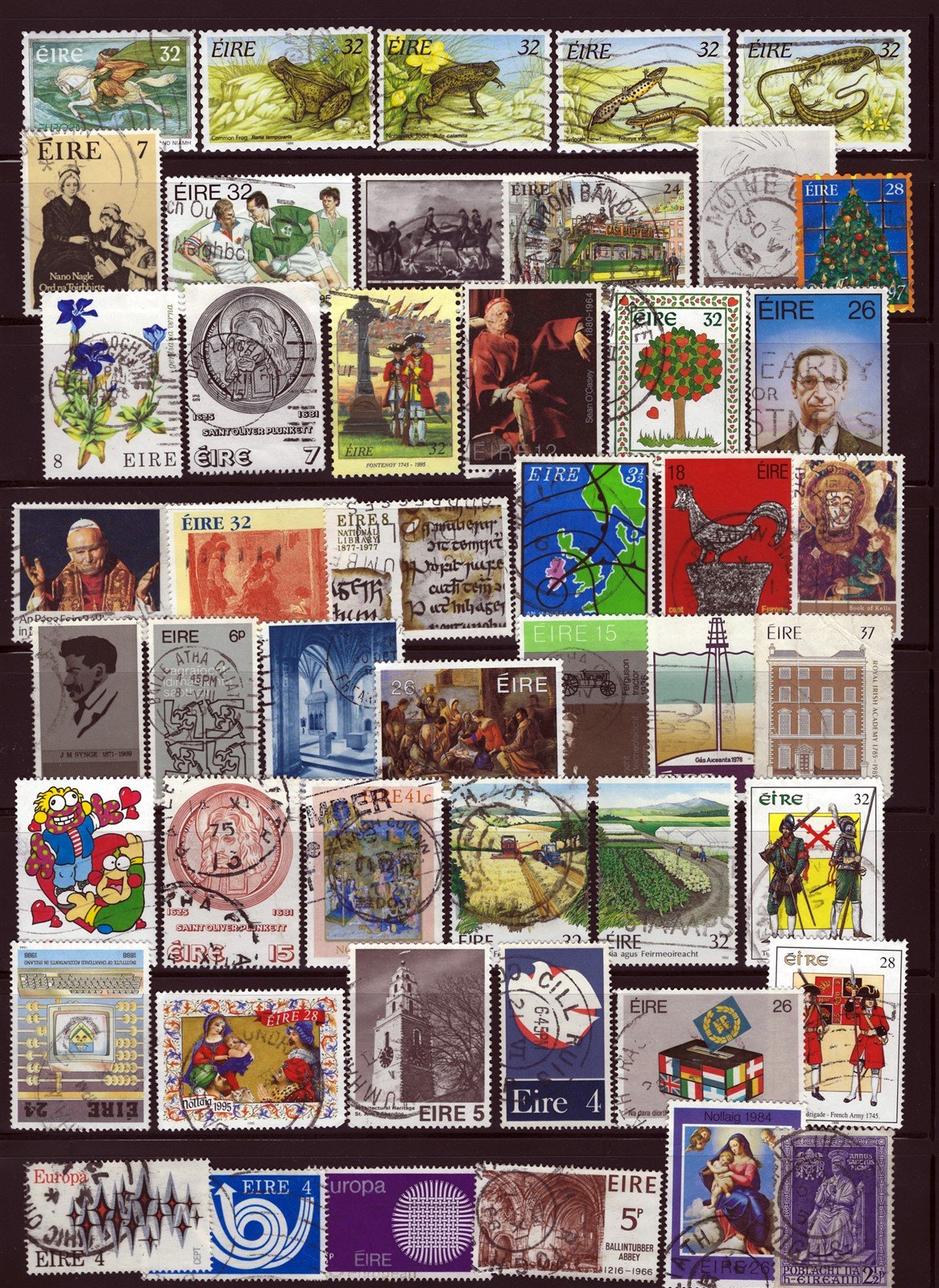 Ireland Valuable Used Stamp Collection on Four Stock Sheets ZAYIX 0525L0015