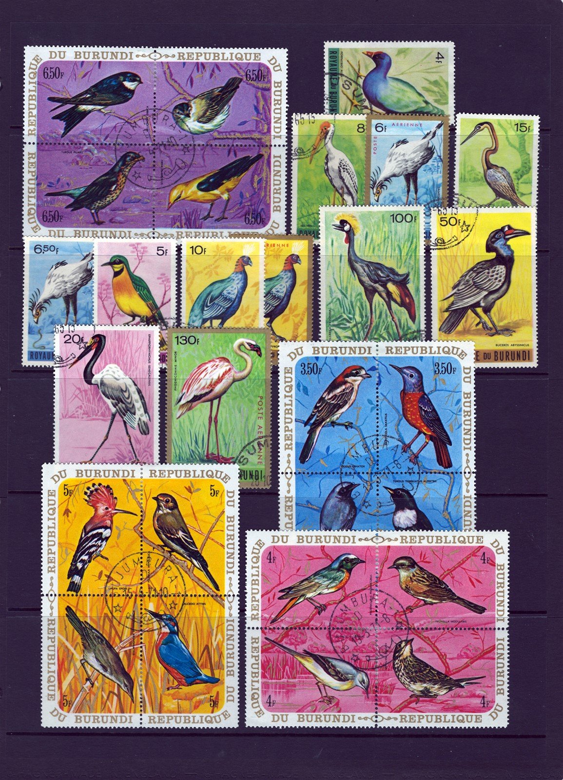 Burundi Attractive Used Stamp Collection on 13 Stock Sheets ZAYIX 0525L0016