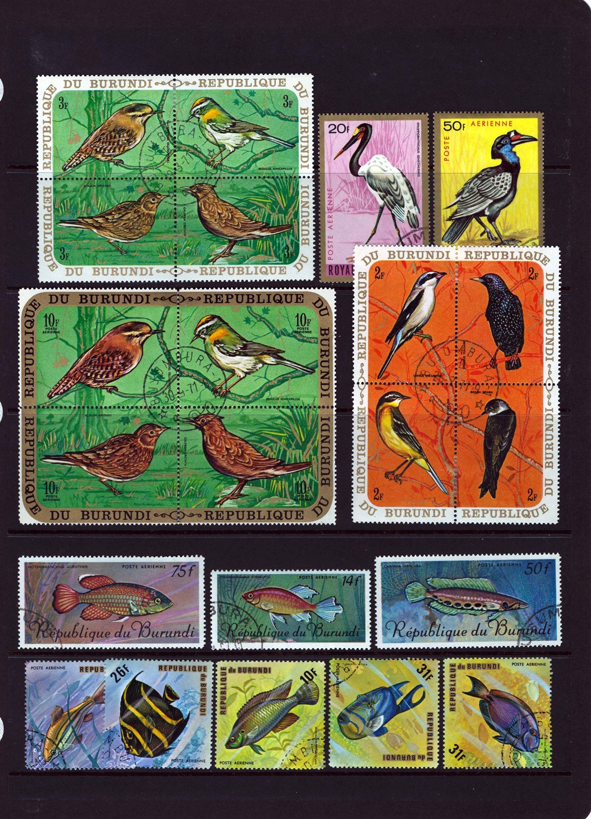 Burundi Attractive Used Stamp Collection on 13 Stock Sheets ZAYIX 0525L0016