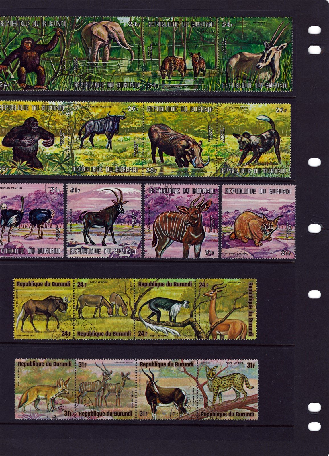Burundi Attractive Used Stamp Collection on 13 Stock Sheets ZAYIX 0525L0016